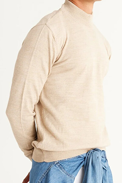 Nacar Erkek Standart Fit Normal Kesim Yarım Balıkçı Yaka Triko Kazak