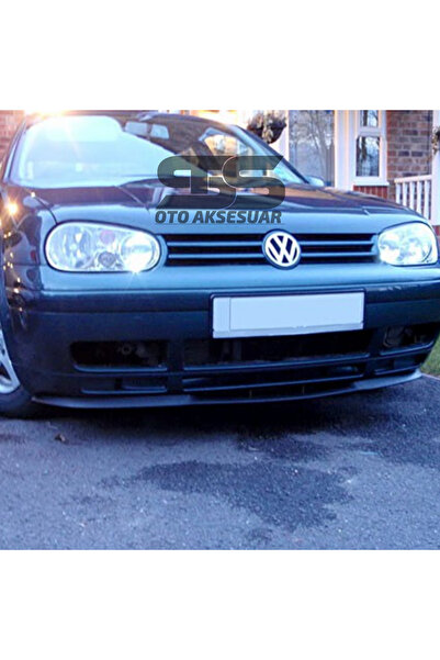 STS Oto Aksesuar Vw Golf Mk4 Cupra R Uyumlu Ön Lip Mat Siyah Ön Tampon Lip