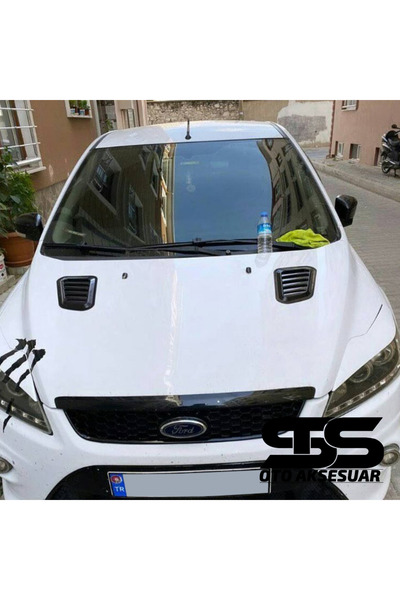 STS Oto Aksesuar Ford Focus 2- 2.5-3 Uyumlu Piano Black Kaput Üstü Havalandır...