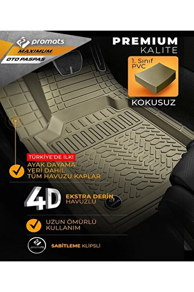 PROMATS TOYOTA COROLLA C SEDAN 2002-2007 4D OTO PASPAS MAXİMUM BEJ