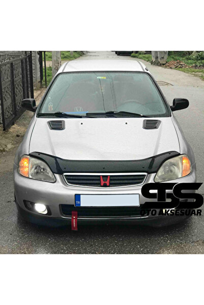 STS Oto Aksesuar Honda Civic Ies Uyumlu Piano Black Kaput Üstü Havalandırma I...