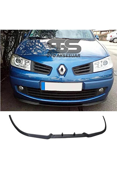 STS Oto Aksesuar Renault Megane 2 Cupra R Uyumlu Ön Lip Mat Siyah Ön Tampon Lip