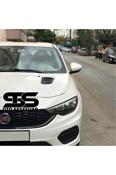 STS Oto Aksesuar Fiat Egea Uyumlu Piano Black Kaput Üstü Havalandırma Izgarası