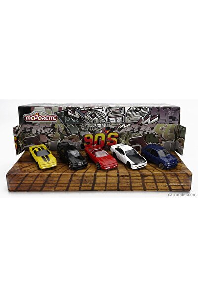 Majorette Youngster 90's Giftpack 5'li Set 1/64 Ölçek Majorette Metal Araba Diecast Model Oyuncak Mercedes