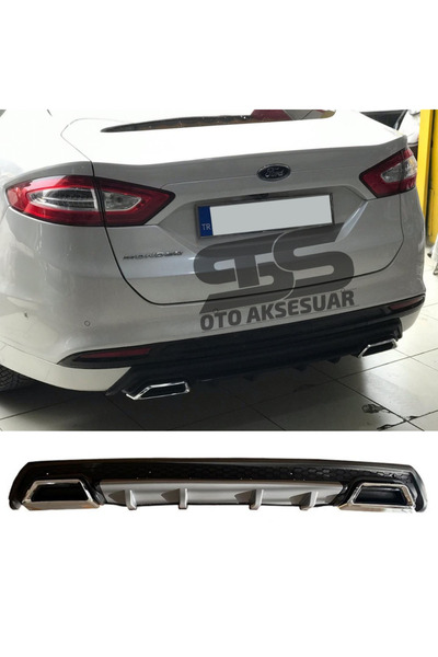 STS Oto Aksesuar Ford Mondeo Mk4 Difüzör Arka Tampon Eki 2 Egzoz Çıkışlı Gri ...