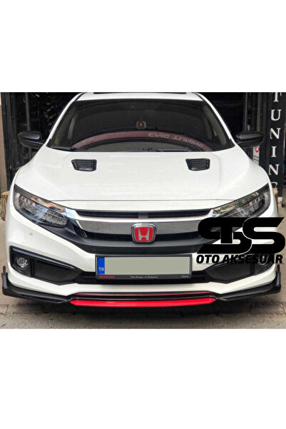 STS Oto Aksesuar Honda Civic Fc5 Uyumlu Piano Black Kaput Üstü Havalandırma I...