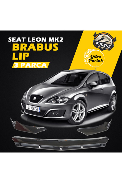 STS Oto Aksesuar Seat Leon Mk2 Uyumlu Brabus Ön Lip 3 Parça Kanatlı Lip