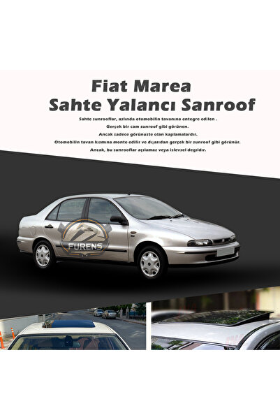 STS Oto Aksesuar Fiat Marea Parlak Siyah Yalancı Çakma Sahte Sunroof