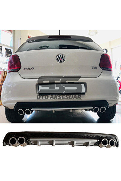 STS Oto Aksesuar Volkswagen Polo Mk5 Uyumlu Difüzör Arka Tampon Eki 4 Egzoz Ç...