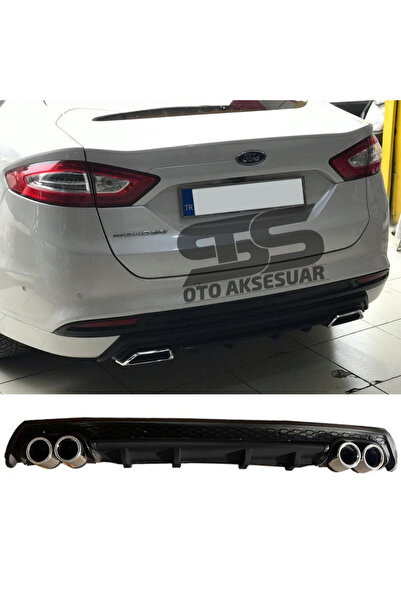STS Oto Aksesuar Ford Mondeo MK4 Difüzör Arka Tampon Eki 4 Egzoz Çıkışlı Siya...