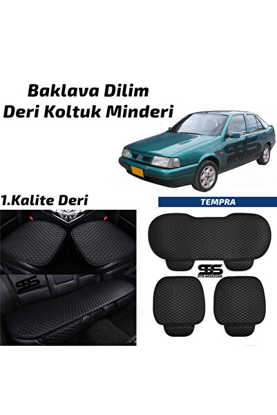 STS Oto Aksesuar وسادة مقعد سيارة من الجلد الأسود لسيارة فيات تمبرا 1990-1998