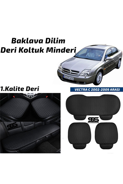 STS Oto Aksesuar وسادة مقعد سيارة من الجلد الأسود لسيارة أوبل فيكترا C 2002-2009