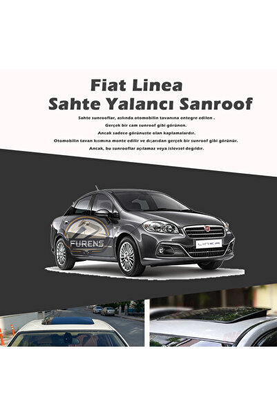 STS Oto Aksesuar Fiat Linea Parlak Siyah Yalancı Çakma Sahte Sunroof