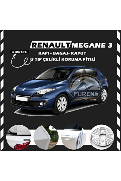 STS Oto Aksesuar Renault Megane 3 Oto Araç Kapı Koruma Fitili 5metre Parlak B...