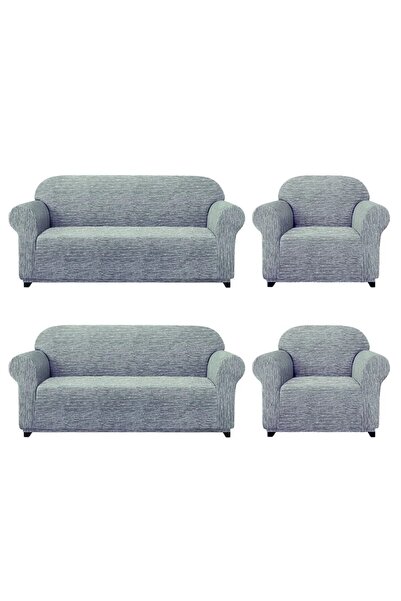 BALADI HOME Jacquard Pattern Striped Seat Cover 4Pcs Set { 3,3,1,1 } Set Perfect Product