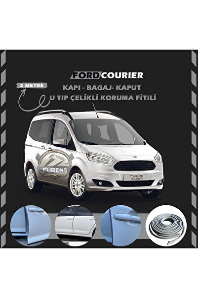 STS Oto Aksesuar Ford Courier Oto Araç Kapı Koruma Fitili 5metre Parlak Gri Renk