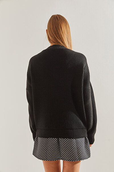 Bianco Lucci Dámský pletený svetr s výstřihem do V