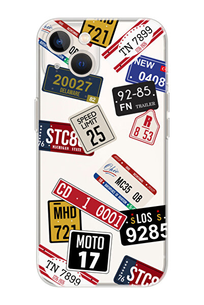 shoptocase Iphone 13 Şeffaf Tickets Desenli Telefon Kılıfı