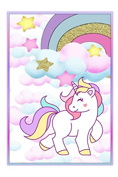 hediyehobihersey Unicorn Şekerli Kağıda Baskı Yenilebilir Kağıt Pasta Baskısı