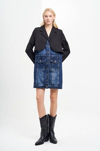 Friday Mood Denim Dress with Jacket Detail