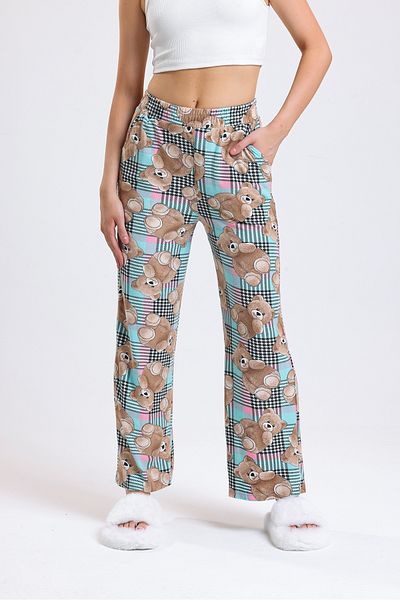 Babelook Pantaloni de pijama Yumoş cu model urs pentru damă