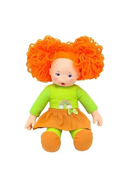 welcomein Lahana Saçlı Gökkuşağı Dolgu Bez Bebek 35 Cm