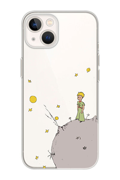 shoptocase Iphone 15 Uyumlu Küçük Prens Uzayda Tasarımlı Premium Şeffaf Telef...