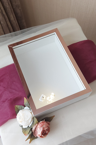 Verda Çerçeve Ledli Yeni Trend 25x35 Cm Beyaz-rose Derin Gül Tasarım Çerçeves...