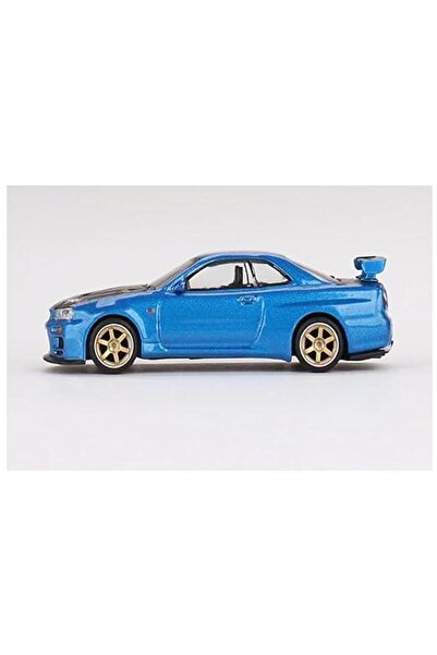 mini gt 531 Nissan Skyline GT-R Top Secret Bayside Blue Model Araba