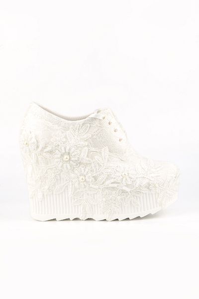 E&L Company 13cm PADDED HEELLace and pearl embroideredBride with no running warranty