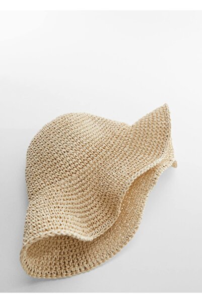 MANGO Woman Doğal Elyaf Şapka