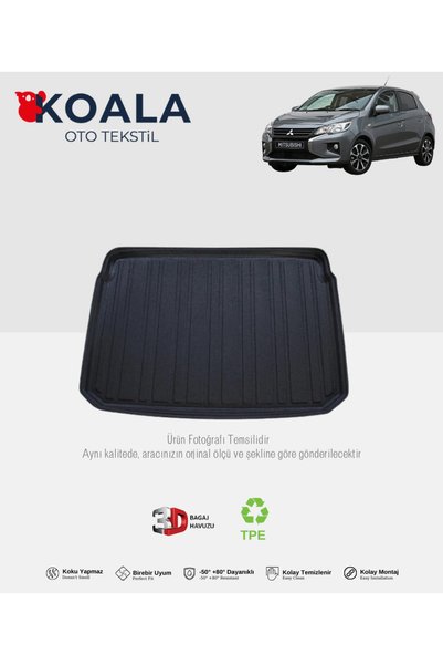 KoalaOtoTekstil Mitsubishi Space Star Uyumlu Üst Bagaj (Raf Üstü) (2016 ve So...