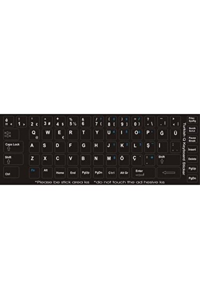 WOZLO Rusça Klavye Sticker Notebook Ve Pc Uyumlu Klavye Etiketi - Silinmez