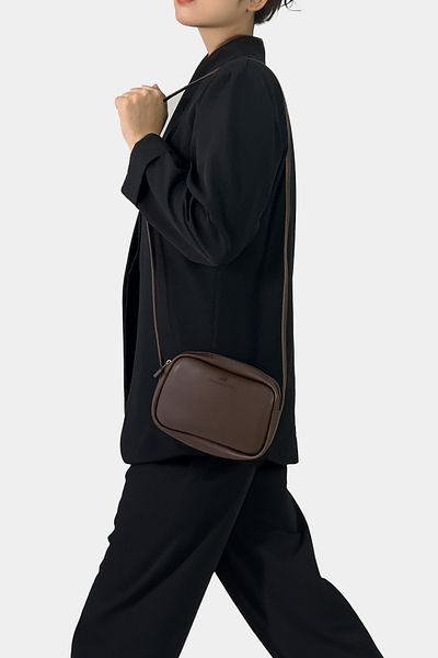 Frank Martin Geantă de mână și geantă de umăr model Urban Black Cross Strap, cu fermoar, curea reglabilă