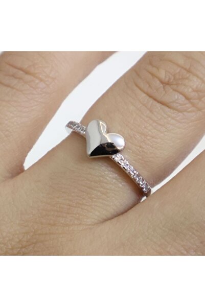 leargia خاتم قلب-فضي