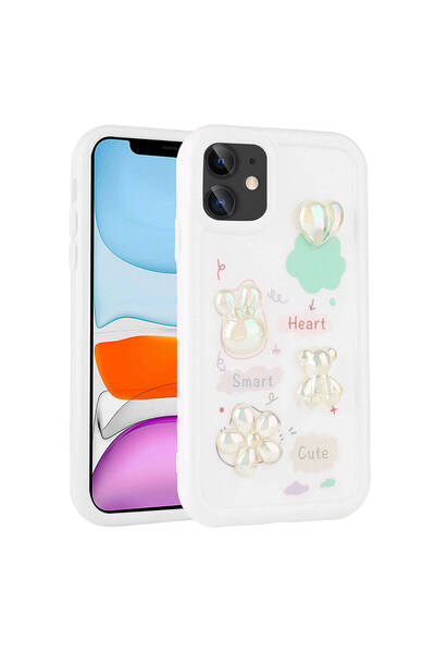 Rivor Apple iPhone 11 Uyumlu Kılıf Metal Kamera Korumalı Kabartma Figürlü Par...