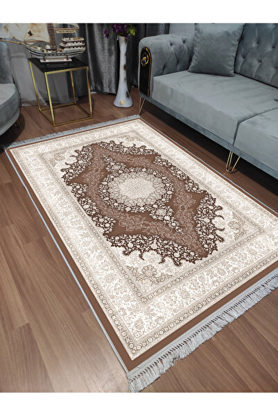 Modern home Klasik Desen Dijital Baskı Dot/Keçe Salon Halısı Makinada Yıkanab...