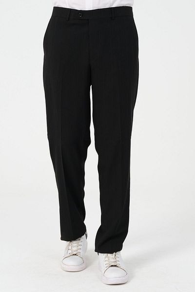 VALUE Black Classic Cut Fabric Men's Trousers