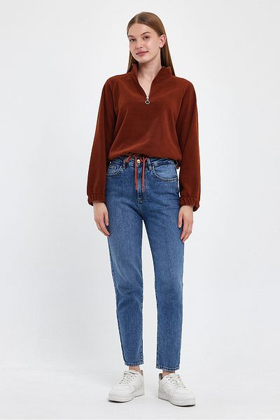 Superlife Γυναικεία φούτερ Softtech Fleece με μισό φερμουάρ με άνετη εφαρμογή Spr24pwk99
