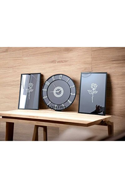 Liysstom ayna tablolu duvar saati (gerçek ayna)
