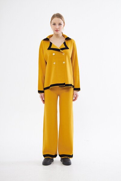 Minharir Σετ πλεκτό με κουμπιά