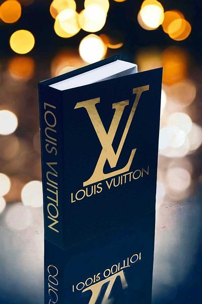 Saccura Decor Decorative Book Box Classic Model Black & Gold Lv Book Box