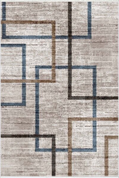 10 Post Online Brown Non-Slip Base - Washable Thin Digital Printed Runner Carpet