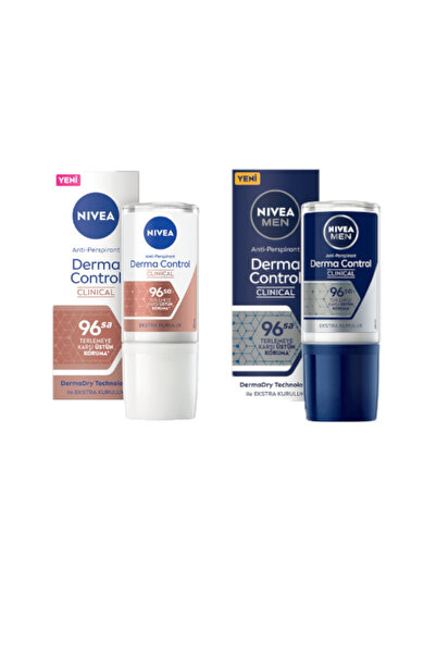 NIVEA Derma Control Clinical Erkek&Kadın 2 li Rollon set