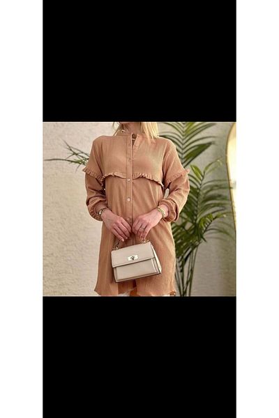 modasindoma WOMEN'S Ruffle DETAIL TUNIC