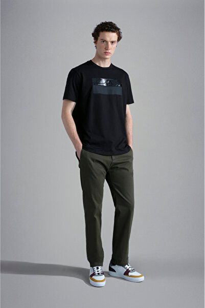 PAUL&SHARK MEN'S KNITTED T-SHIRT C.WCOTTON