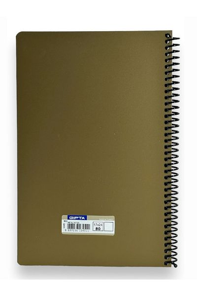 Gıpta GIPTA METAL NOTES PLASTIC COVER SPIRAL 17 * 24 80 YPUNSTREADED – GOLD YELLOW