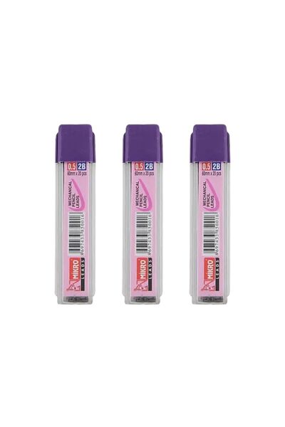 Mikro قلم رصاص وقلم رصاص من مين ليدز 0.5 2 بي 20 أنبوب مجموعة 3 قطع