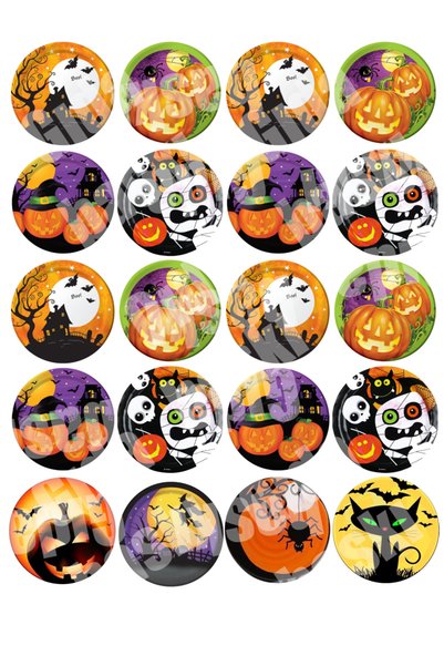 Lyroni Yenilebilir Şeker Kağıdı Halloween Temalı Pasta Süsleme
