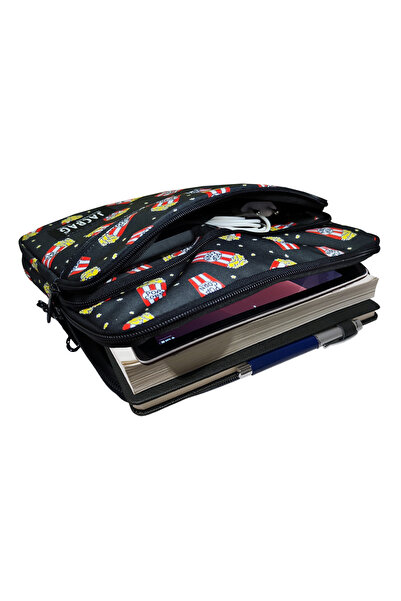 Jacbag İki Bölmeli Fermuarlı Cepli Tablet Çantası